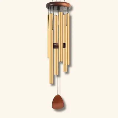 Carillon à vent Zen 6 tubes métal or