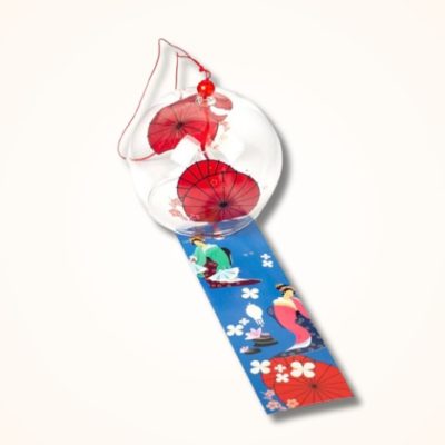 Carillon à vent japonais parasol rouge