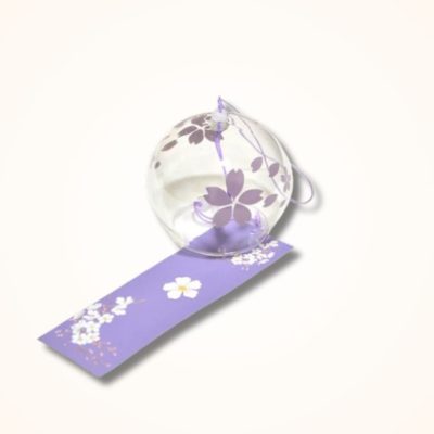 Carillon à vent japonais Sakura violet