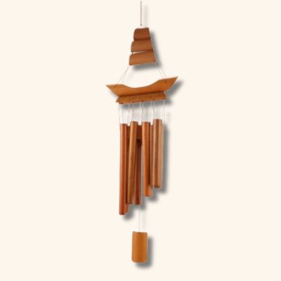 Carillon Bambou 8 tubes en forme de Voilier