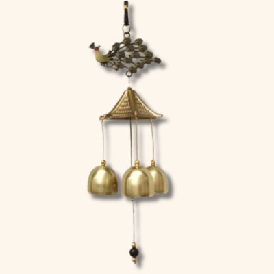Carillon à vent 3 clochettes paon