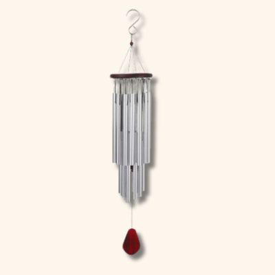 Carillon éolien 27 tubes argent