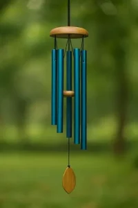 carillon en metal bleu 6 tubes