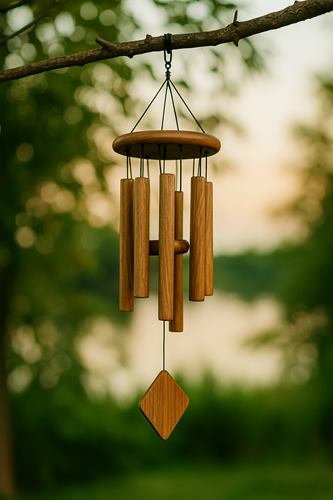 le carillon réagit à la lumière et au vent